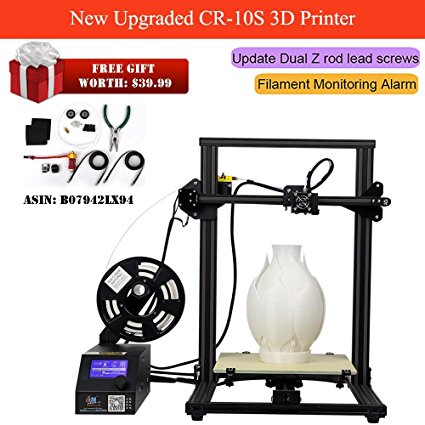 2018 Creality CR-10S 3D Printer with Dual Z axis, Filament Sensor, Power Resume, 200 g CCTREE PLA Filament and FREE 12-in-1 Accessory Bundle Kits. Canadian Customer Service Provided by Mech Solutions Ltd   Factory Original Supply (300*300*400mm) (Black)