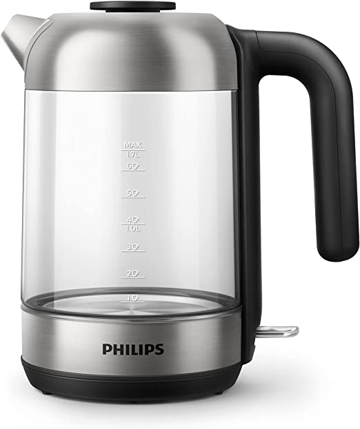 Philips 5000 series HD9339/80 electric kettle 1.7 L Black, Stainless steel, Transparent 2200 W