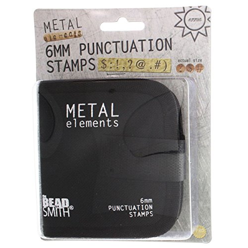 BeadSmith Punctuation Punch Stamp Set, With Canvas Case 6mm, 9 Pieces