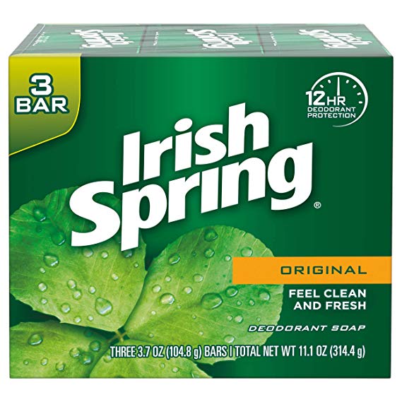 Irish Spring Deodorant Bar Soap, Original (3 Count of 3.7 Oz box), 11.1 Ounce