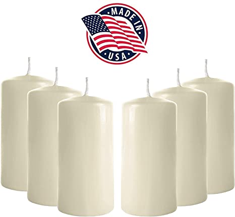Stock Your Home 3x6 Pillar Candles (Set of 6) Unscented Ivory Pillar Candles– Tall Pillar Candles for Weddings, Parties, Restaurants, Spa, Bath, Massage Therapy, Religious Ceremonies and Holidays