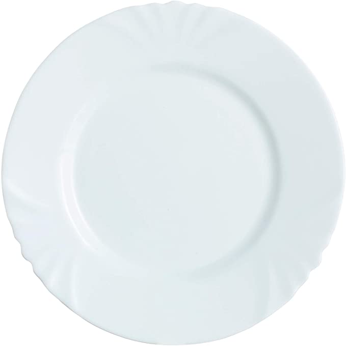Luminarc Cadix White 18pc Opal Glass Dinner Set Dinnerware Tableware Plates (6X Dinner Plates)