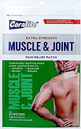 Extra Strength Muscle & Joint Pain Relief Patch Bulk Case of 24 by Coralite
