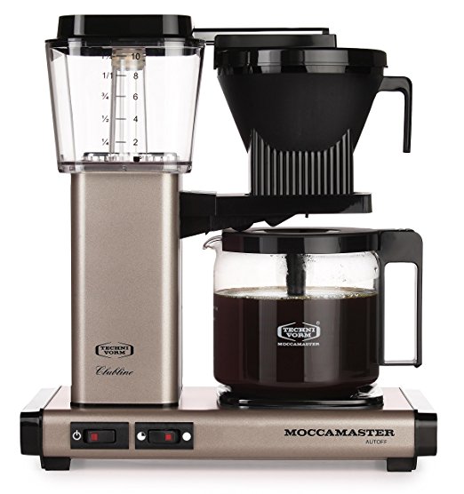 Moccamaster KBG 741 10-Cup Coffee Brewer with Glass Carafe, Satin