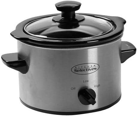 Kitchen Selectives SC-152 Slow Cooker, 1.5 quart, Stainless Steel