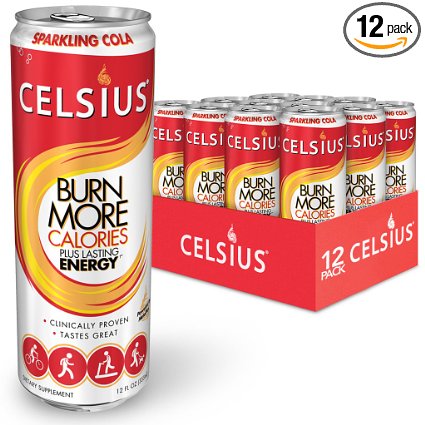 Celsius Sparkling Cola 12-Ounce Cans Pack of 12