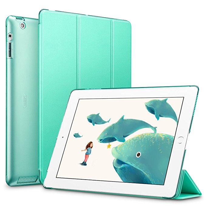 ESR iPad 2 3 4 Case, Smart Case Cover [Synthetic Leather] Translucent Frosted Back Magnetic Cover with Auto Sleep/Wake Function [Light Weight](Mint Green)