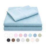 MALOUF Double Brushed Microfiber Super Soft Luxury Bed Sheet Set - Wrinkle Resistant - Queen Size - Mist