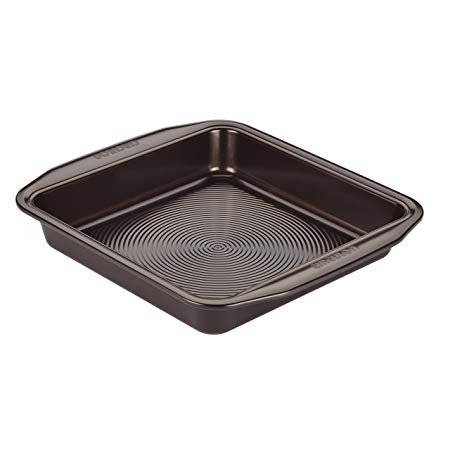 Circulon Nonstick Bakeware 9-Inch Square Cake Pan, Chocolate Brown