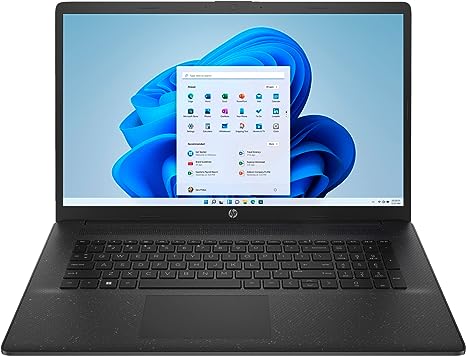 HP 2023 Newest 17.3 FHD IPS Laptop Intel 10-Core i7-1255U Intel Iris Xe Graphics 16GB RAM DDR4 1TB NVMe SSD HDMI WiFi AX BT5.3 USB-C Webcam Starry Black Windows 10 Home w/RE Accessories