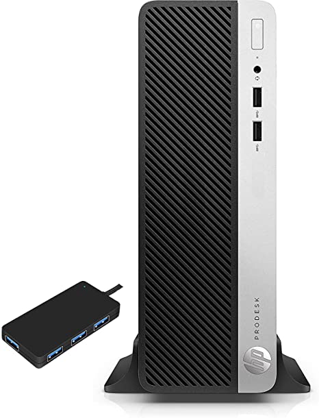 HP PRODESK 400 G5 SFF Home and Business Desktop (Intel i3-8100 4-Core, 8GB RAM, 512GB PCIe SSD, Intel UHD 630, 4xUSB 3.1, 1 Display Port (DP), Win 10 Pro) with USB Hub