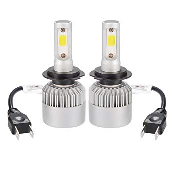 XCSOURCE 20000LM 200W CREE LED Car Headlight H7 Halogen Lamp Bulb Built-in Cooling Fan 6500K White LD1033