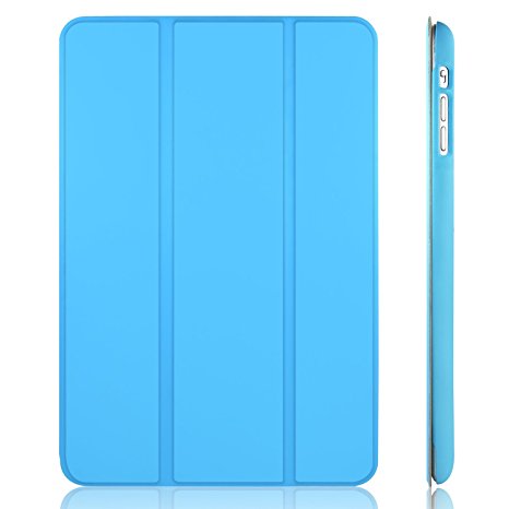 JETech Gold Serial 2nd Edition Slim-Fit Folio Auto Sleep/Wake Case for Apple Mini 1/2/3 - Blue