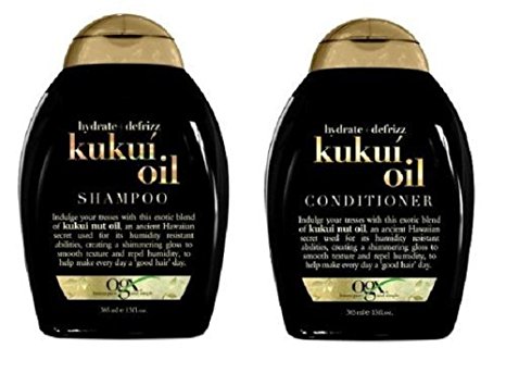 OGX Organix Hydrate   Defrizz Shampoo and Conditioner Set, 13 Oz, Kukui Oil