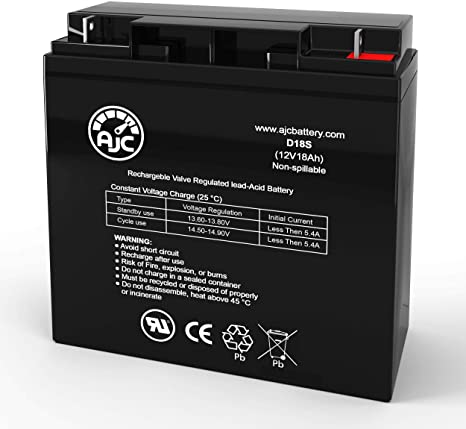 Tempest TR18-12 12V 18Ah Wheelchair Battery - This is an AJC Brand Replacement