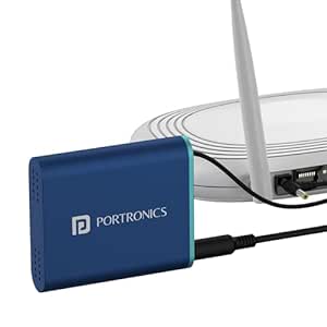 Portronics Power Plus Advanced 2000 mAh WiFi Router Power Bank, Design for 12v DC WiFi Router,Extended Backup Power Up to 4 Hours, Easy and Quick Installation(Blue)