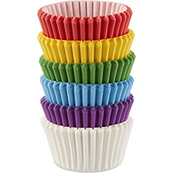 Wilton 415-5171 150 Count Rainbow Mini Cupcake Liners