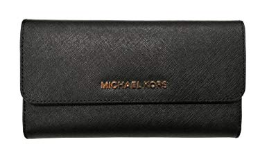 Michael Kors Jet Set Travel Large Trifold Leather Wallet