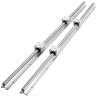 VEVOR Linear Guide Rail Set, SBR16 800mm, 2 PCS 31.5 in/800 mm SBR16 Guide Rails and 4 PCS SBR16UU Slide Blocks, Linear Rails and Bearings Kit for Automated Machines DIY Project CNC Router Machines