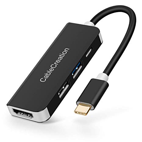 CableCreation USB C Hub, Ultra Slim Type C to HDMI 4K, USB 3.0, USB 2.0, USB PD Charging Aluminum Adapter, Compatible with Switch, MacBook Pro 2018, iPad Pro 2018, Surface Pro/Go, XPS 13/15,Yoga 920