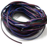 ESUMIC 4 Color RGB Extension Cable 10M Length for 3528 5050 RGB LED Strip Ribbon Lights
