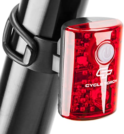 Cycle Torch USB Rechargeable Bike Tail Light MicroBot LED Bicycle Taillight for City Commuters, Kids & Cyclists | Small Detachable Rear Safety Red Bicycle Blinker