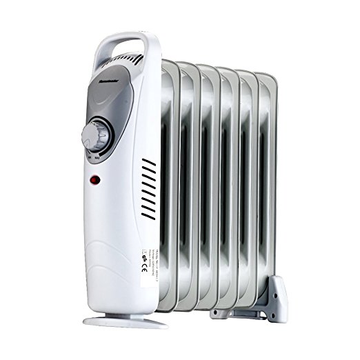 Homeleader DF-600H1-7 Oil Filled Radiator Heater, Portable Space Heater with Thermostat control, 600W