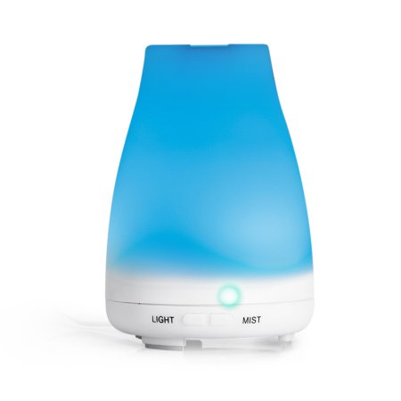 CITUS 100ML Ultrasonic Aromatherapy Oil Diffuser Cool Mist With Color LED Lights and Waterless Auto Shut-off Fuction for Home, Yoga, Office, Spa, Bedroom, Baby Room
