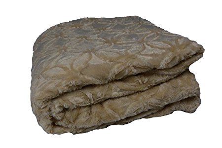 Large brushed fleece blanket (Beige, Fleece)
