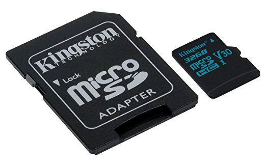 Kingston Canvas Go! 32GB microSDHC Class 10 microSD Memory Card UHS-I 90MB/s R Flash Memory Card Adapter (SDCG2/32GB)