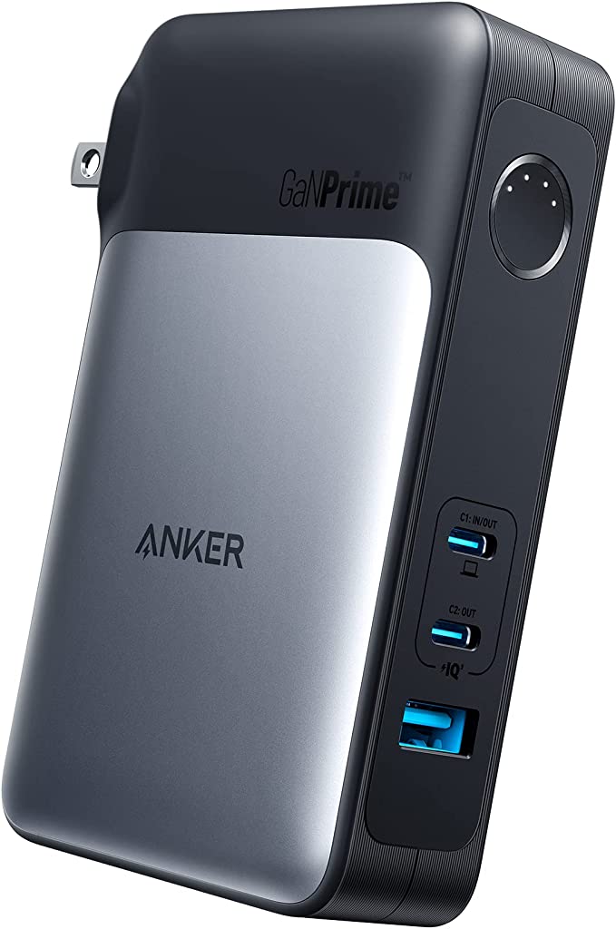 Anker 733 Power Bank (GaNPrime PowerCore 65W), 2-in-1 Hybrid Charger, 10,000mAh 30W USB-C Portable Charger with 65W Wall Charger, Works for iPhone 13, Samsung, Pixel, MacBook, Dell, and More