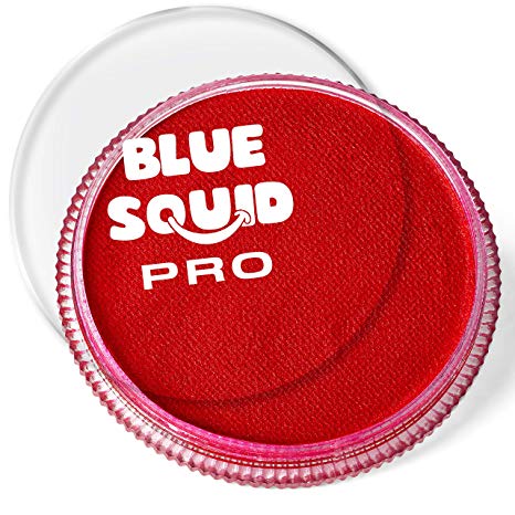 Blue Squid Pro Face Paint – Classic Red (30gm), Superior Quality Professional Water Based Single Cake, Face & Body Makeup Supplies for Adults, Kids & SFX