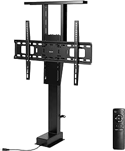 VIVO Motorized Large TV Stand for 37 to 77 inch Screens, Vertical Lift Television Stand with Remote Control, Compact TV Mount Bracket, MOUNT-E-UP80D