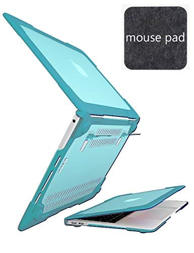 Spessn Compatible [Heavy Duty Series] Hard Shell Protective Cover Case for Apple MacBook Pro 13 Inch Model A1989/A1706/A1708 Case with/Without Touch Bar (Turquoise)