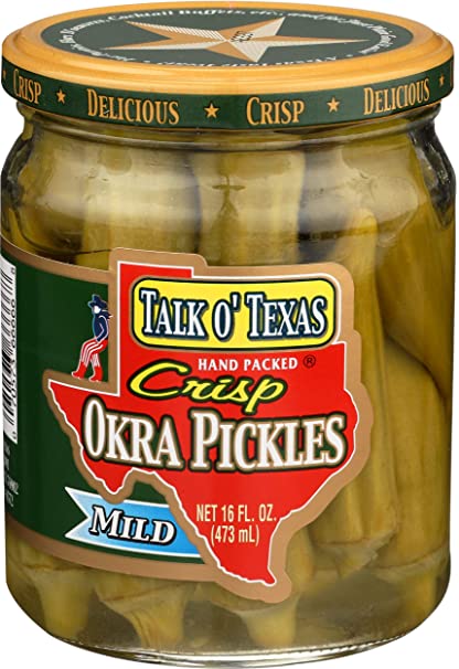 Talk O' texas, Pickled Okra, Mild, 16 oz