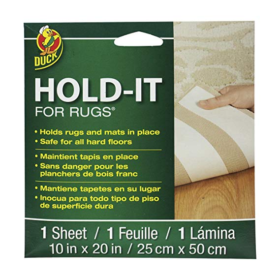 Duck Brand 260485 Hold-It Adhesive for Rugs, 10 by 20-Inch Sheet