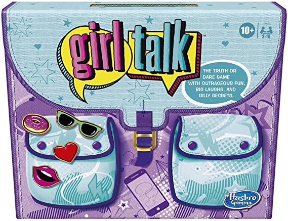 Hasbro Gaming Girl Talk Truth or Dare  Board Game for Teens and Tweens, Inspired by The Original 1980s Edition, Ages 10 and Up, for 2-10 Players