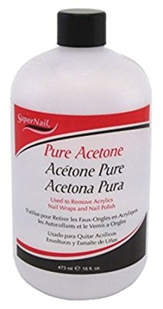 Super Nail Pure Acetone Polish Remover, 16 Oz (3-Pack)