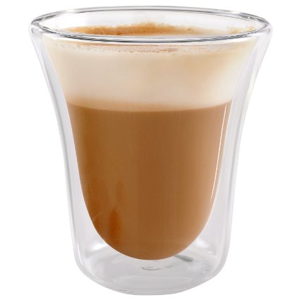Jecobi Double-Wall Glass Insulated Coffee Mug Tea Espresso Cups Set of 2 - 8.5-Ounce