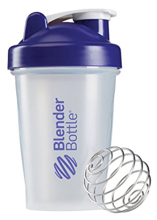 BlenderBottle Classic Loop Top Shaker Bottle, Clear/Purple, 20-Ounce