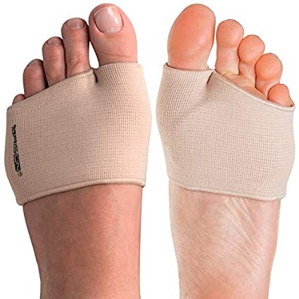 Metatarsal Pads - Gel Sleeves Forefoot Cushion Pads - Fabric Soft Foot Care Ball of Foot Cushions for Bunion Forefoot Blisters Callus Supports Metatarsalgia Pain Relief ( Beige )