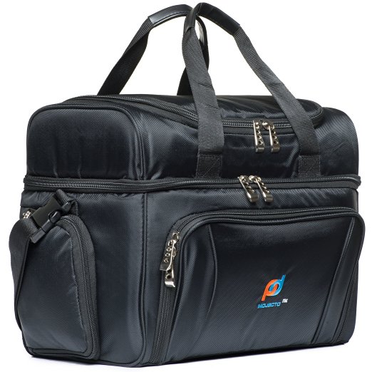 Cooler Bag. Dual Insulated Compartment, Heavy Duty Polyester, High Density Insulation, 2 Heat Sealed Removable Peva Liners, Many Pockets, Strong Zipper and Stitching, Soft Lunch Box.