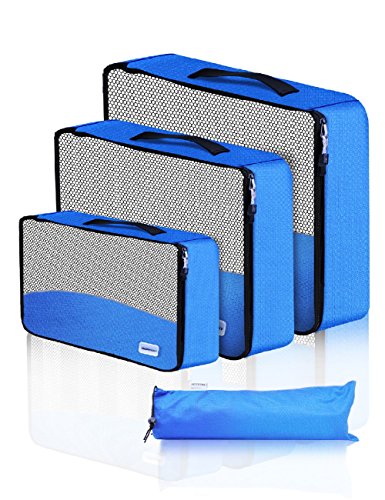 Packing Cubes Travel Organizer Mesh Bags-3 pcs Lightweight Set Travel Gear Bag