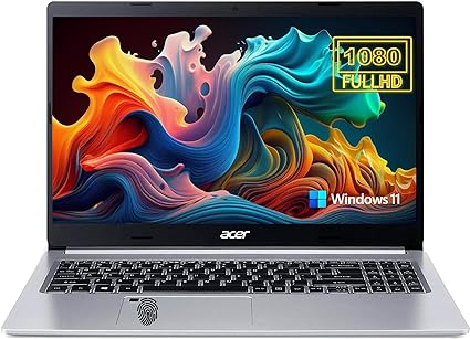 acer Aspire 5 Laptop, AMD Ryzen 3 5300U Quad-Core Processor, 15.6" FHD IPS Display, 12 GB DDR4 RAM, 512 GB PCIe SSD, HDMI, Fingerprint, Wi-Fi 6, Backlit Keyboard, Windows 11 Home S Mode