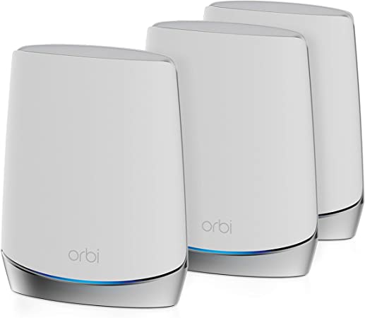 NETGEAR Orbi Whole Home Tri-Band Mesh WiFi 6 System (RBK753) – Router with 2 Satellite Extenders, Coverage up to 6,000 sq. ft. and 40  Devices, Mesh AX4200 WiFi 6 (Up to 4.2Gbps)