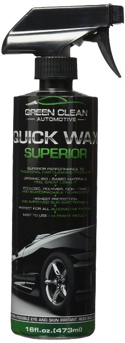 Green Clean Automotive - Quick Wax Superior - Best Ecological Car Care Product - Powerful and Effective Spray for All Automotive Finishes - Ultimate Shine - Highest Protection - 16 oz