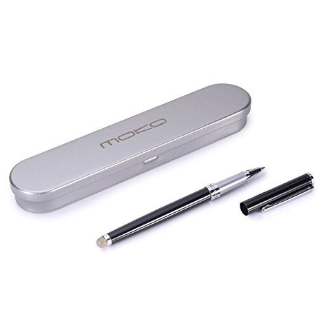 MoKo Capacitive Stylus Pen for Touch Screen Devices iPad 1 / 2 / 3 / 4, iPad Mini 4, iPad pro, iPhone 7 / 7 Plus / 6s / 6s Plus, iPod Touch, Samsung Galaxy Tab E 9.6, Tab A 8.0, Black