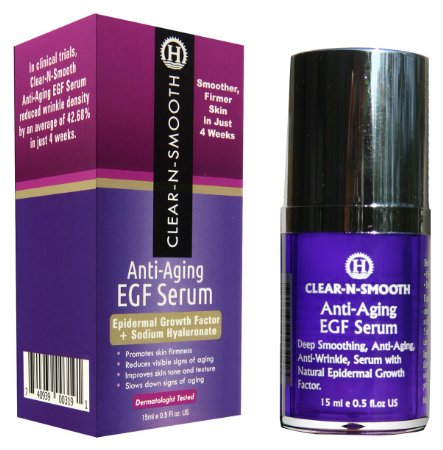 Wrinkle Repair EGF Anti Aging Serum: Reduce Deep Wrinkles, Erase Fine Lines, Clear Eye Puffiness. A Powerful, Natural Vitality-Boosting Serum that has Visible, Long-lasting Effect on Your Skin. 15ml