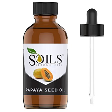 PAPAYA SEED OIL COLD PRESSED 100% PURE - 4 OZ (118 ML) VIRGIN/UNREFINED | For Skin, Hair and Lip Care by STRONG OILS