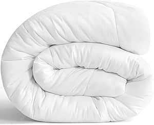 NTBAY King Comforter - Down Alternative Comforter Duvet Insert, All Season Bedding Quilted Comforter with Corner Tabs, Machine Washable, Soft Comforter Only, White